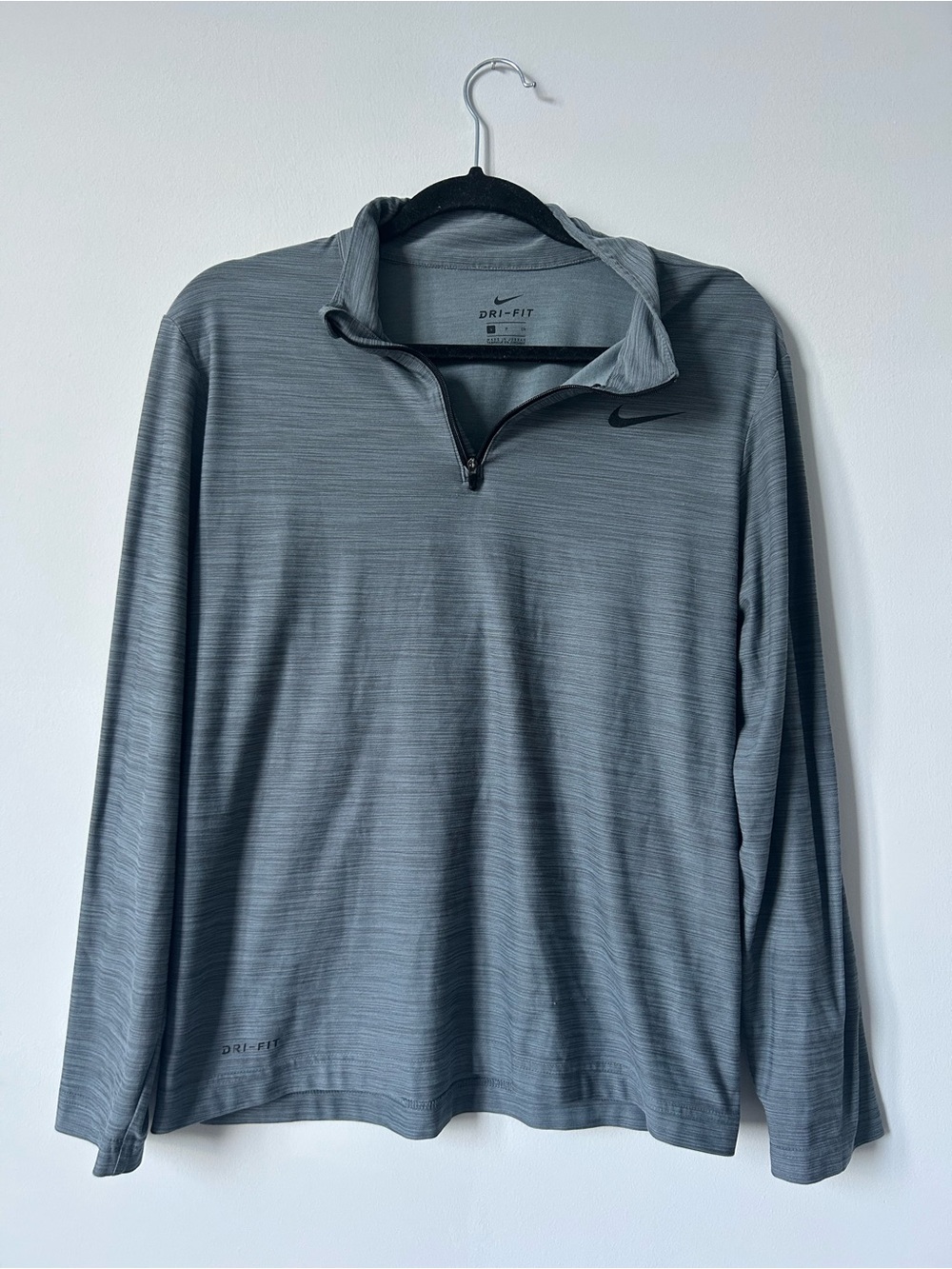 Nike Light Gray Dri-FIT Quarter-Zip Pullover